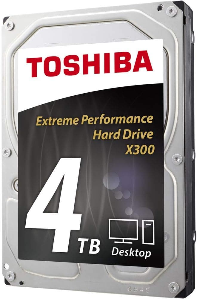 (4 TB) - Toshiba X300 4TB Performance Desktop and Gaming Hard Drive 7200 RPM 128MB Cache SATA 6.0Gb