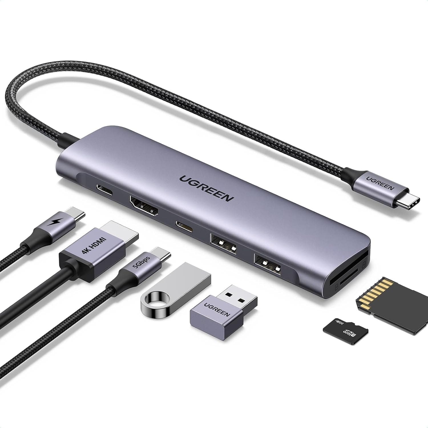 UGREEN Revodok 1071 USB C Hub 7 in 1 Multiport Adapter
