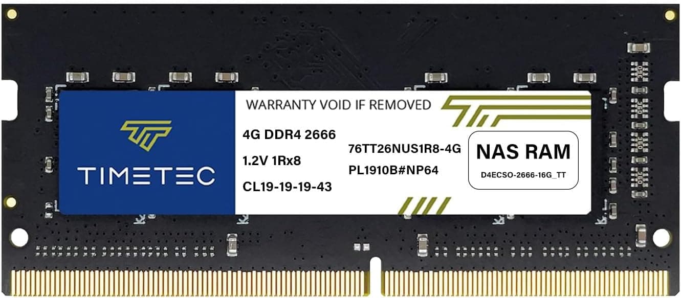 Timetec DDR4-2666 4GB Synology D4NESO-2666-4G 非ECCアンバッファードSODIMM用交換用 (RS820RP+
