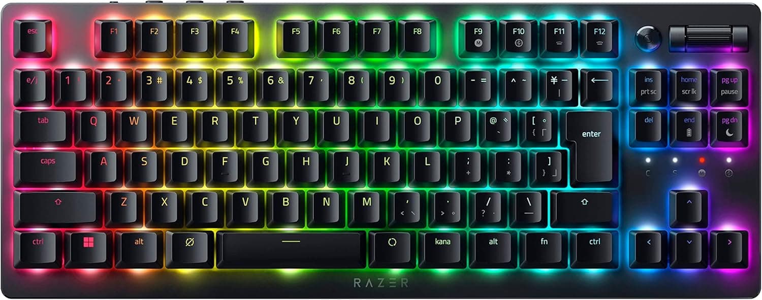 Razer(レイザー) DeathStalker V2 Pro Tenkeyless JP Linear Optical Switch テンキーレスゲーミングキーボード薄型オプティカルスイッチワイヤレス 2.4GHz Bluetooth 有線 Type-C Chroma 日本語配列デスストーカーブイツープロジェ