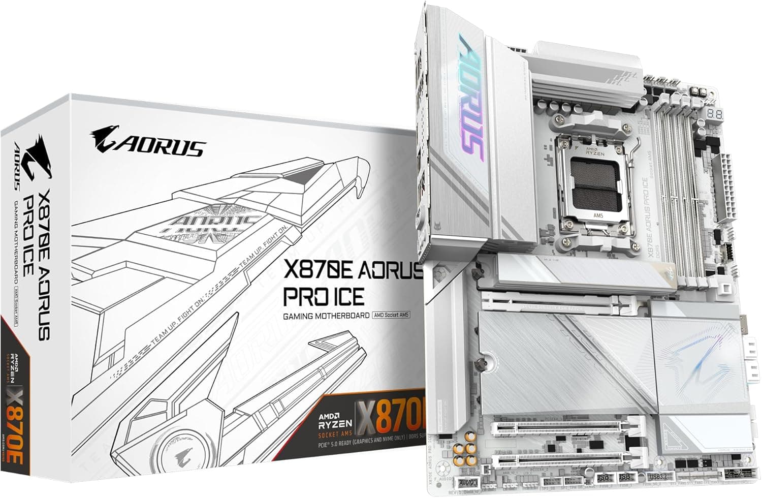 GIGABYTE X870E AORUS PRO ICEマザーボード - AMD Ryzen 9000 CPU
