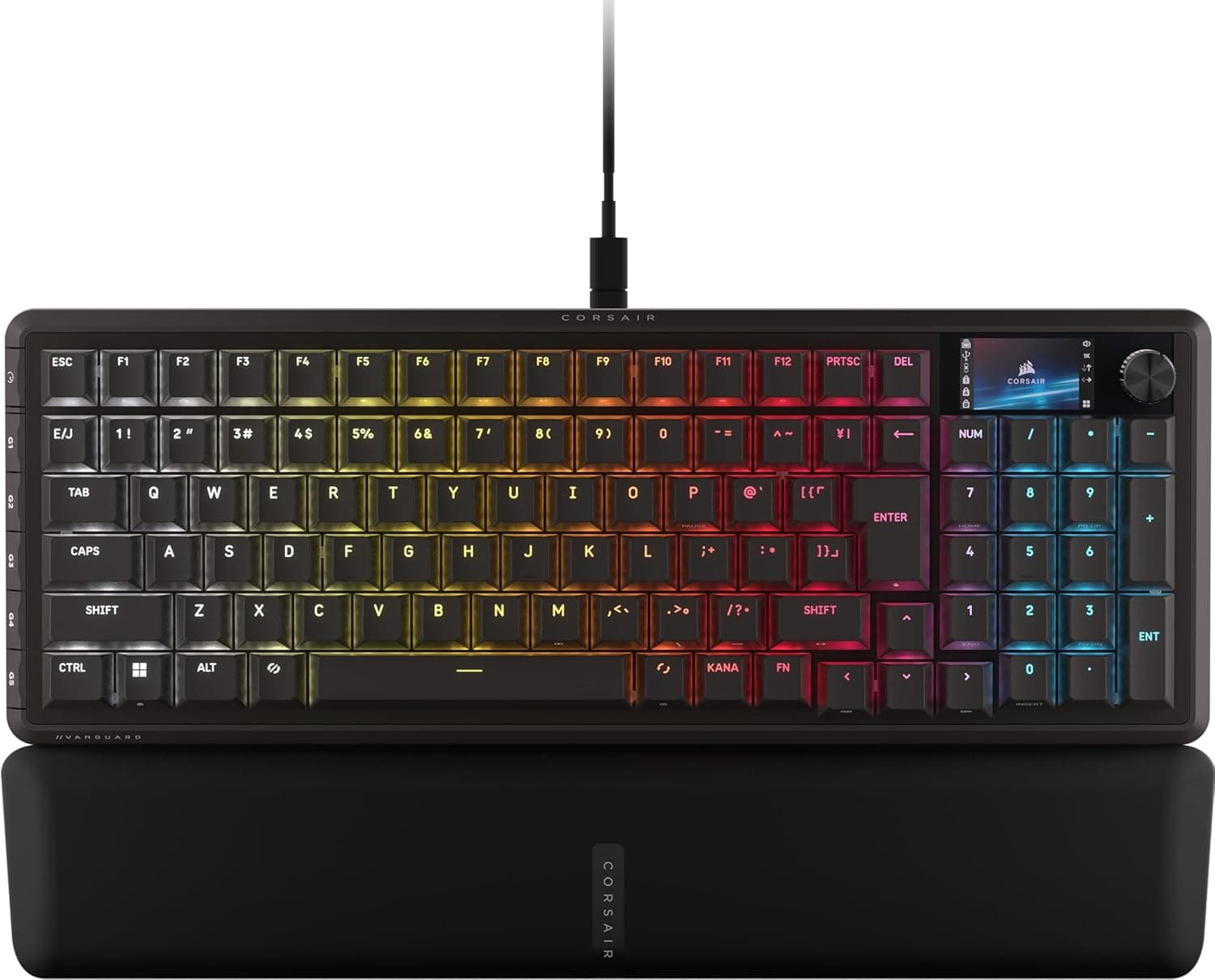 CORSAIR VANGUARD 96 PRO 有線ゲーミングキーボード 96% 配列 Hall Effect メカニカル – MLX Hyperdrive リニアスイッチ