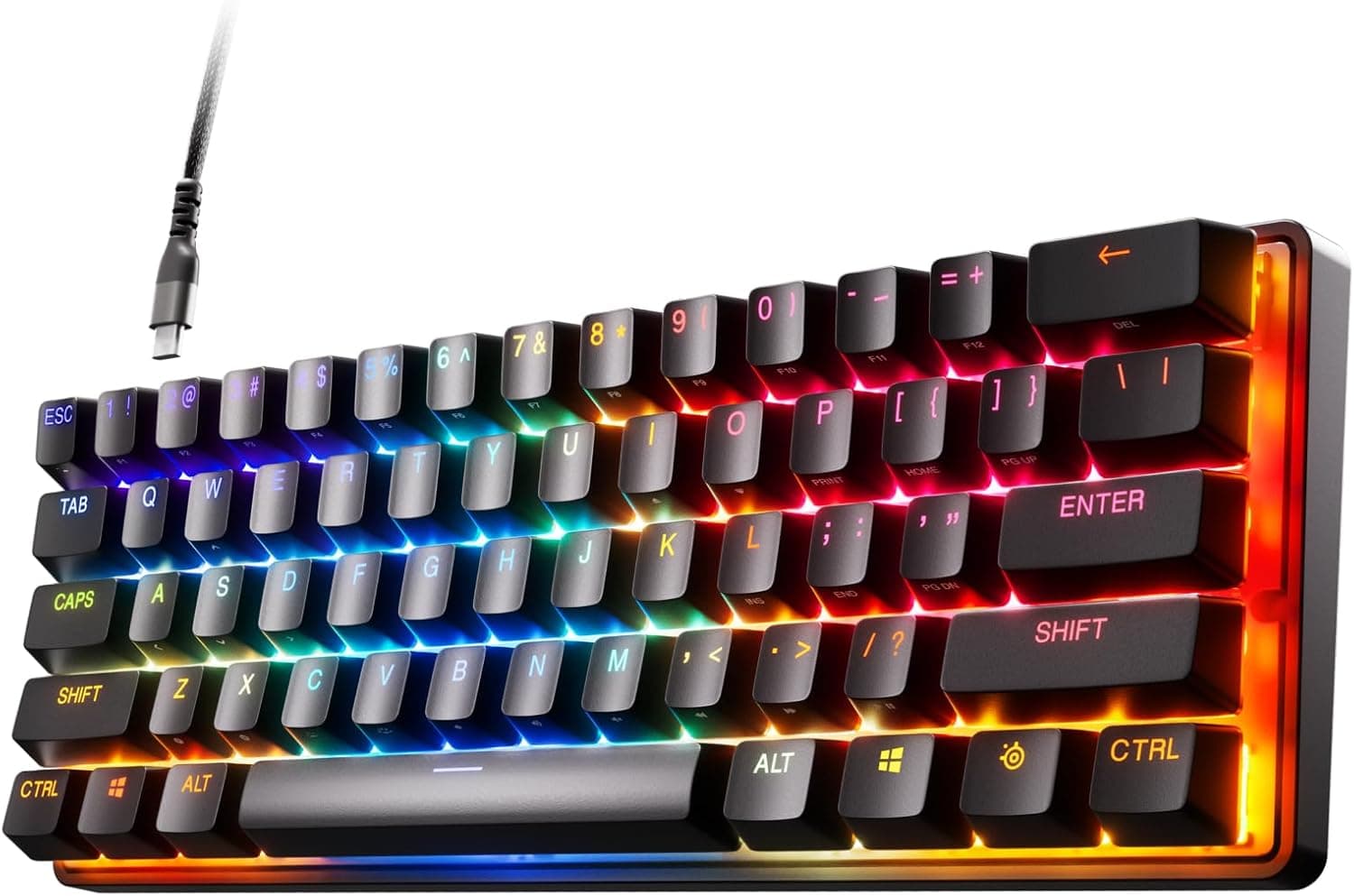 SteelSeries Apex 9 Mini - HotSwap Optical Mini キーボード - 60%コンパクトデザイン - 光学スイッチ - RGBカスタマイズ - アルミニウム合金フレーム - ダブルショット PBT キーキャップ