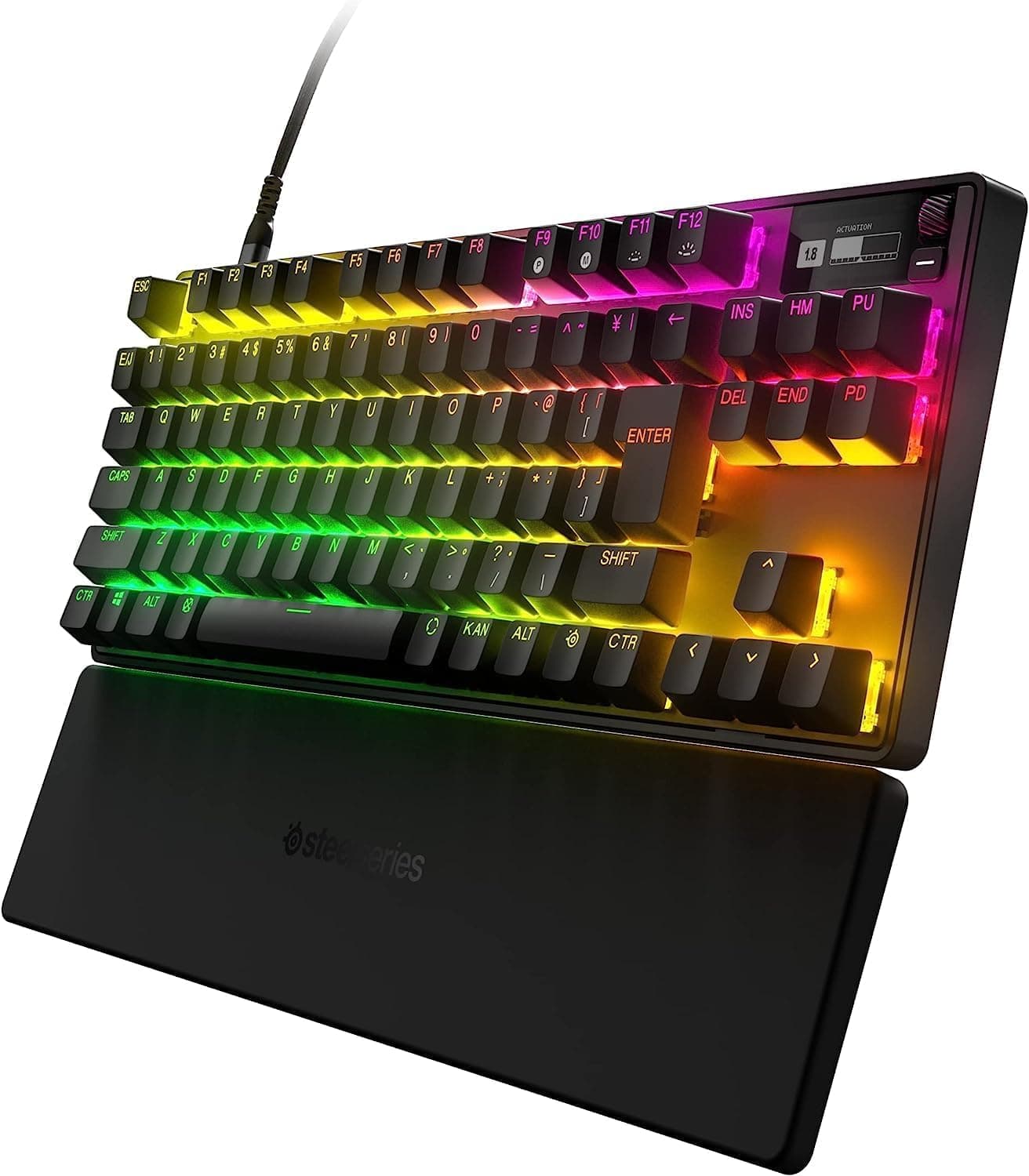 SteelSeries ラピッドトリガー 搭載ゲーミングキーボードテンキーレス有線日本語配列 OmniPointスイッチ有機ELディスプレイ搭載 Apex Pro TKL (2023) 64861 ブラック