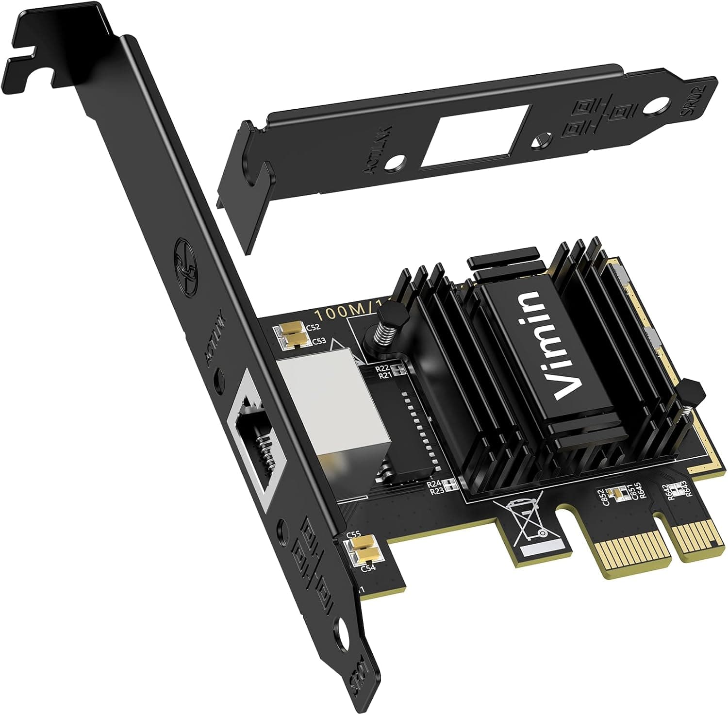 VIMIN 5G Base-T PCIe ネットワークカード Realtek RTL8126 5Gネットワークカード RJ45ポート 5G