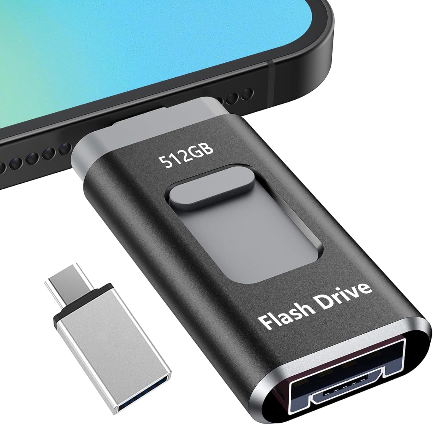 【専用アプリ不要】USBメモリー512GB iPhone 対応 USBメモリ高速データバックアップphone写真データ保存容量フラッシュメモリタイプc USBメモリphone用外付けメモリPhone