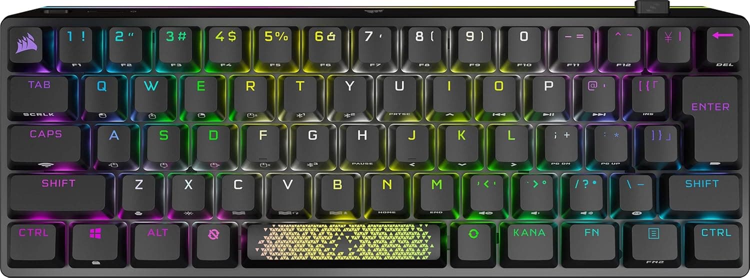 CORSAIR K70 PRO MINI RGB 60% ワイヤレスゲーミングキーボードホットスワップキーボードブラック MX SPEED軸 CH-9189014-JP