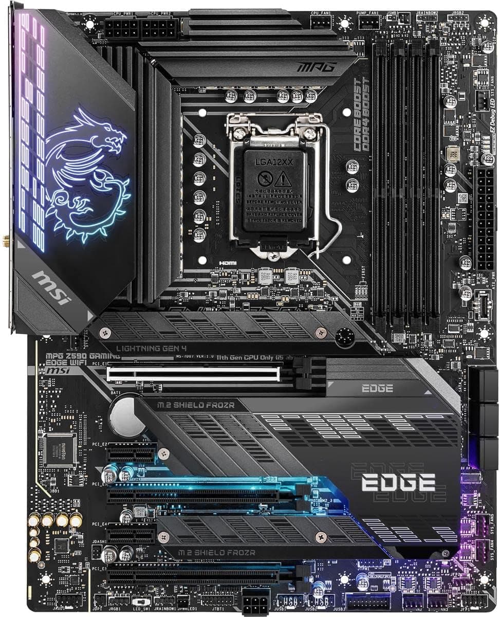 MSI MPG Z590 Gaming Edge WiFi Gaming Motherboard (ATX