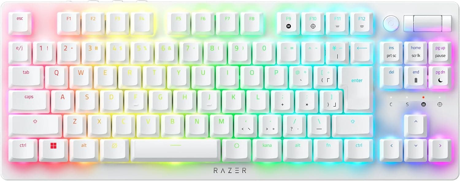 Razer レイザー DeathStalker V2 Pro Tenkeyless JP White Edition Linear Optical Switch トップクラスのワイヤレス2.4GHz