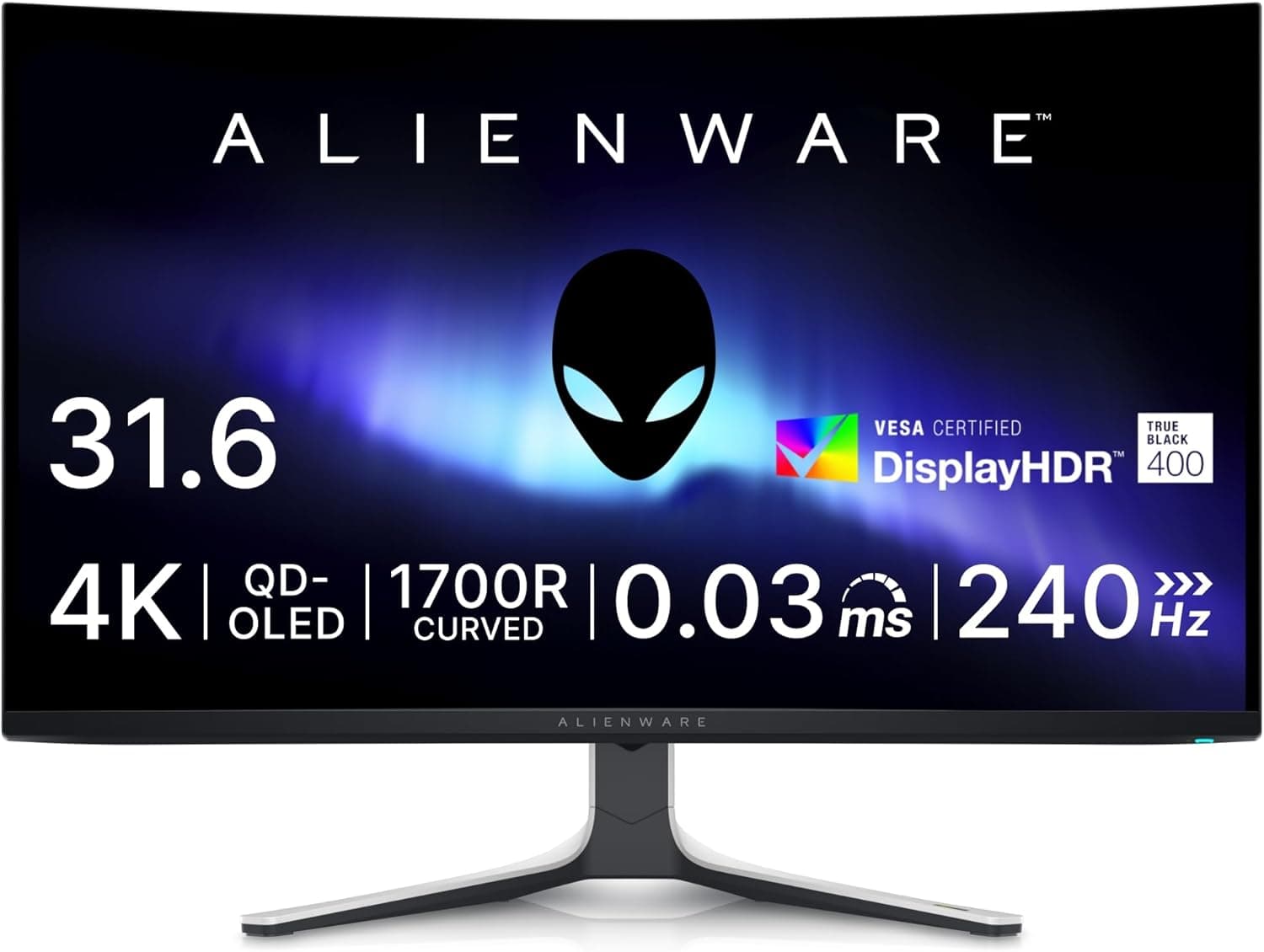Dell AW3225QF 32インチ 曲面 有機EL Alienware ゲーミングモニター(3年間無輝点交換保証