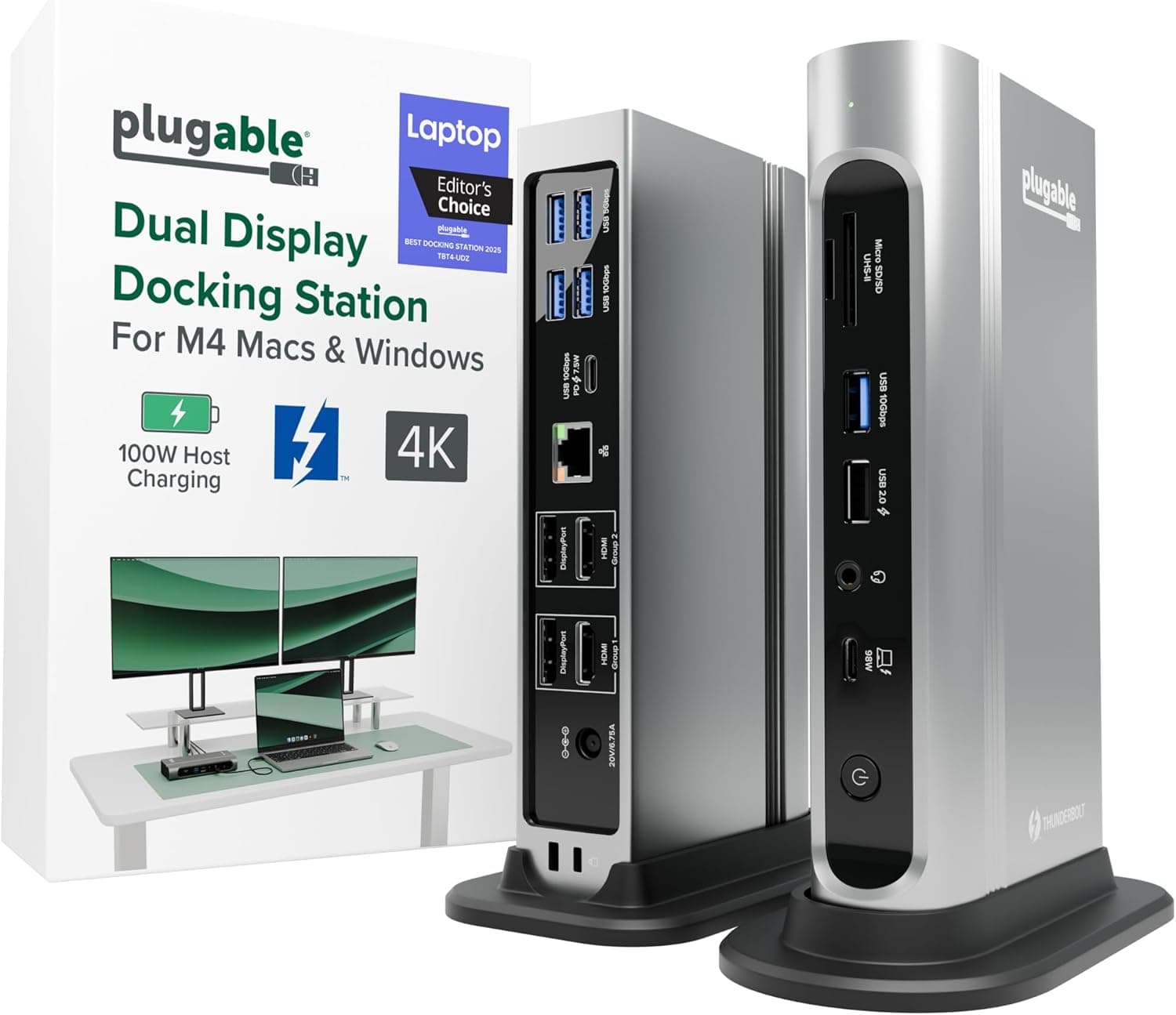 Plugable 16-in-1 Thunderbolt 4 Dock with 100W Charging