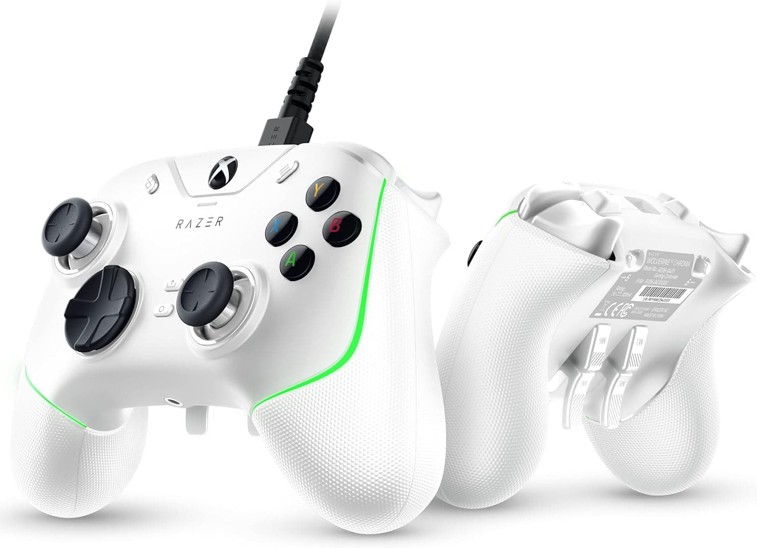 Razer Wolverine V2 Chroma (White) PC&XBOX用コントローラー メカタクタイルアクションボタン方向キーのボタン割り当て可能 6つのマルチファンクションボタン集中連射 Choma Windows10