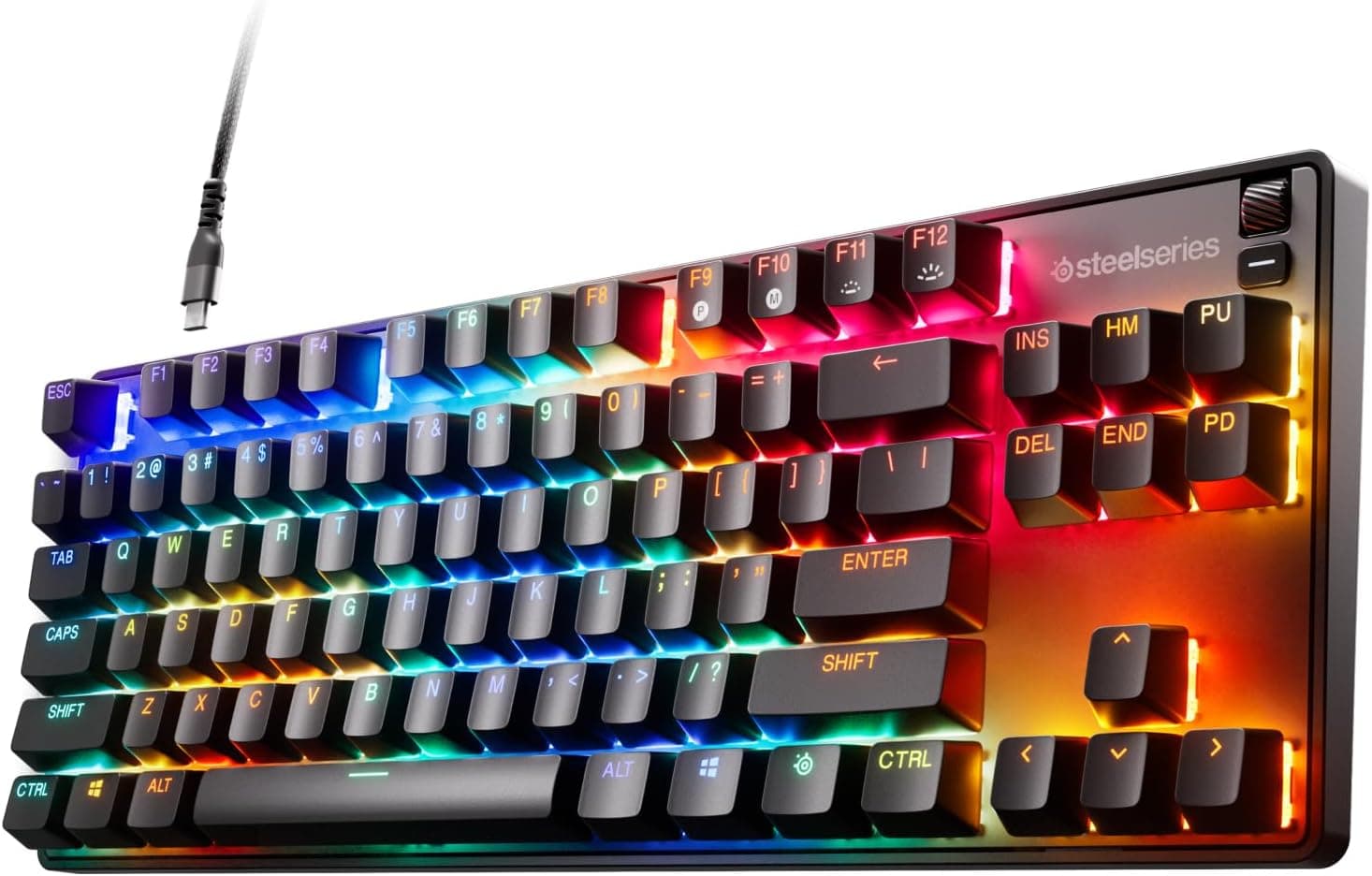 SteelSeries Apex 9 TKL – HotSwap Optical Mini Keyboard – TKL esportsデザイン – 光学スイッチ – RGBカスタマイズ – アルミニウム合金フレーム – ダブルショットPBTキーキャップ
