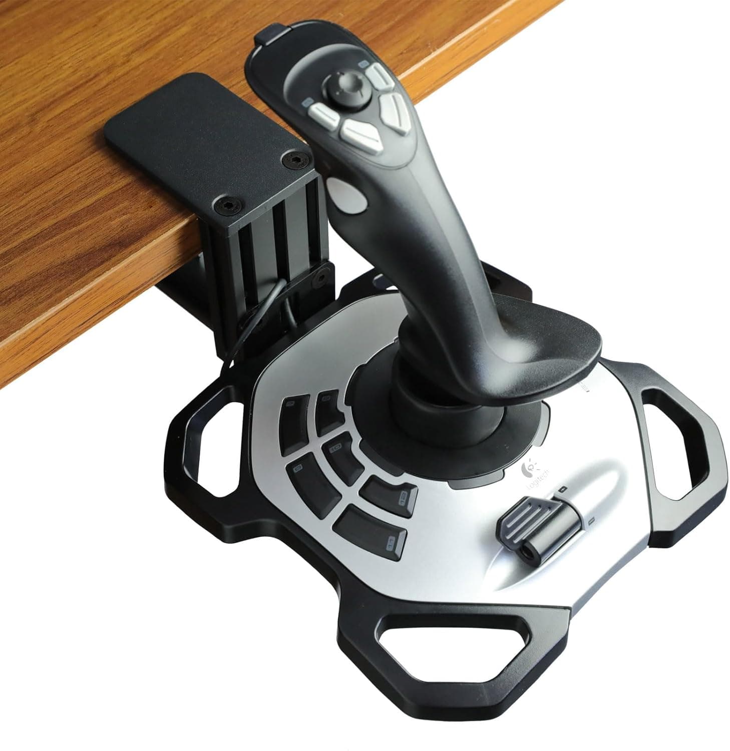 WELLMETE The Desk Mount for Flight Sim Joystick - Compatible with Logitech G Extreme 3D PRO Joystick for Windows