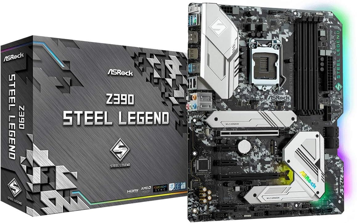 ASRock Intel 第8世代&第9世代 CPU(Soket 1151)対応 Z390 チップセット搭載 ATX マザーボード Z390 Steel Legend