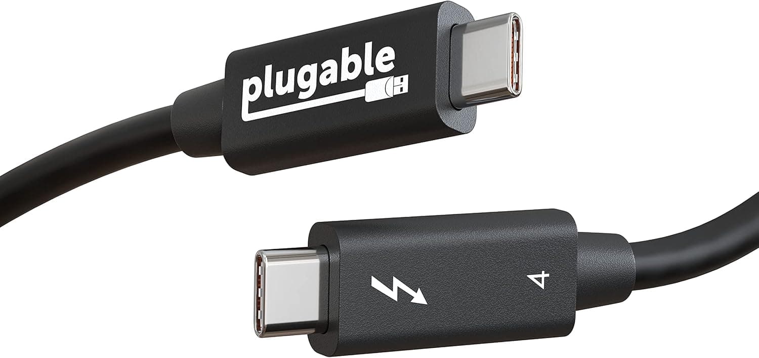 Plugable Thunderbolt 4 ケーブル 充電対応 40Gpbs 100W 2m