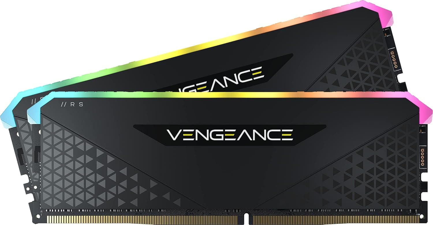 CORSAIR VENGEANCE RGB RS DDR4 メモリ 32GB(16GB×2)最大3200MHz対応 Intel XMP対応 CL16 デスクトップPC用ブラック CMG32GX4M2E3200C16