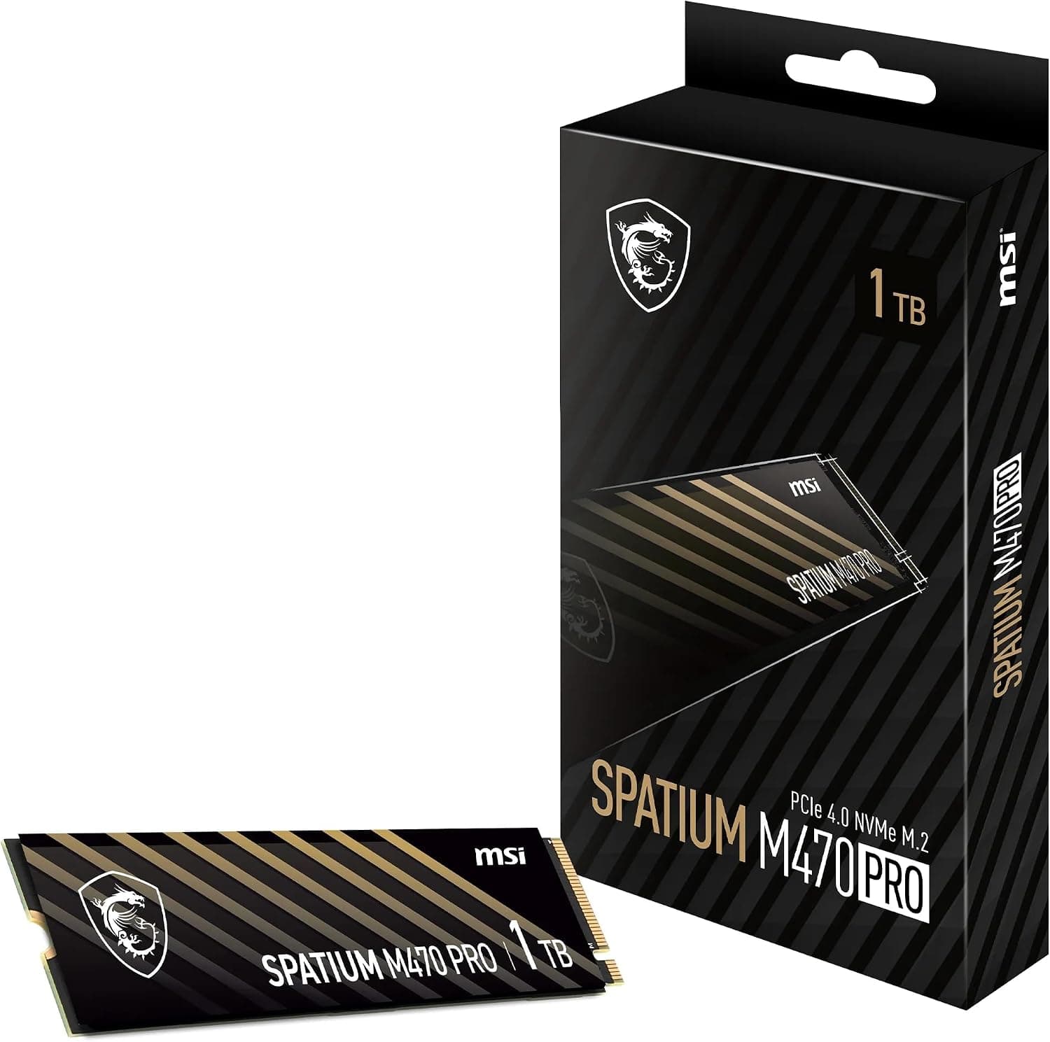 MSI SPATIUM M470 Pro PCIe 4.0 NVMe M.2 1TB。