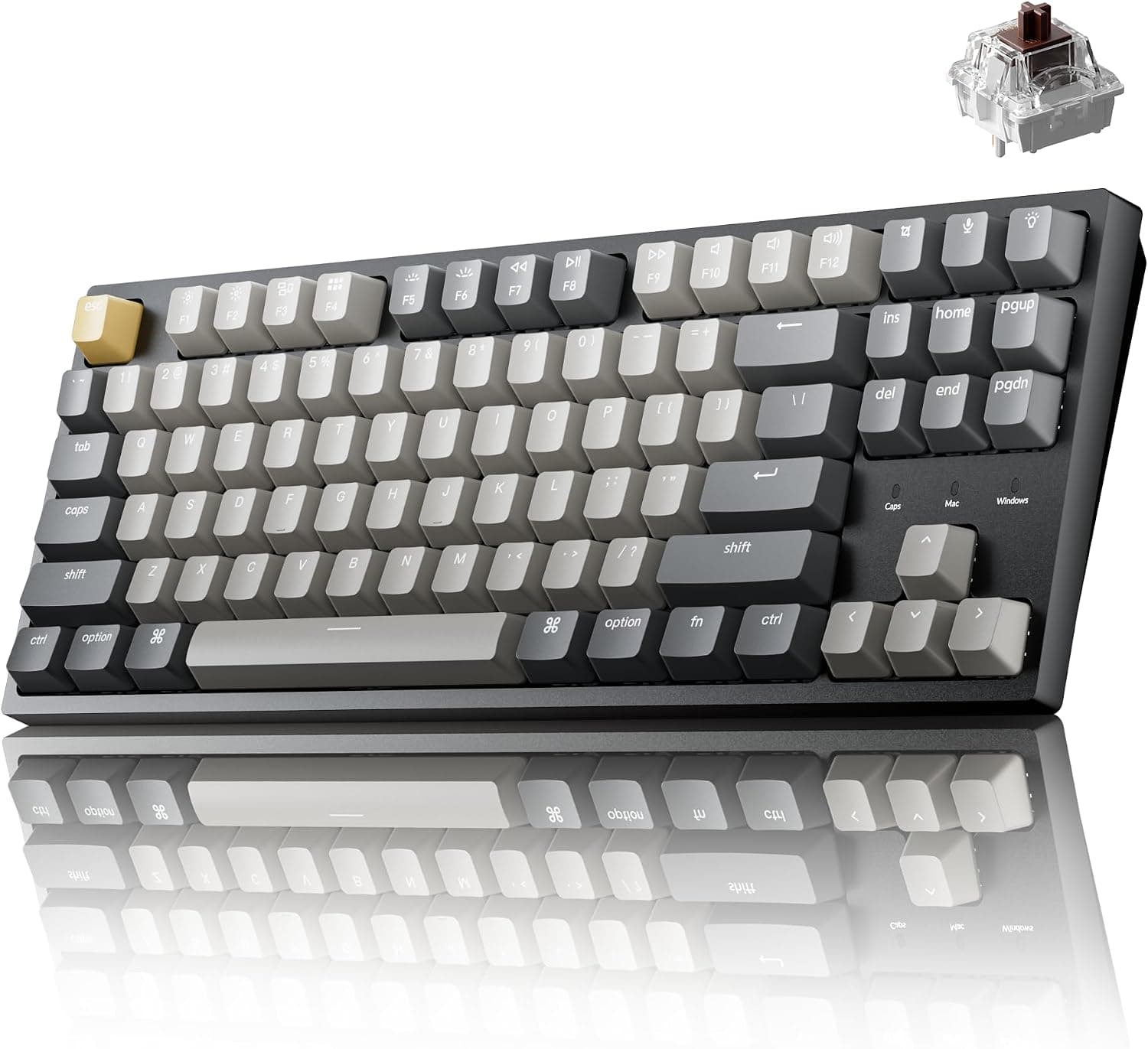 Keychron C1 Pro 有線カスタムメカニカルキーボード ホワイトバックライト