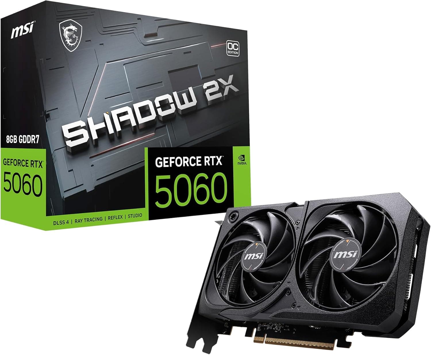 MSI Gaming RTX 5060 8G Shadow 2X OC グラフィックスカード (8GB GDDR7