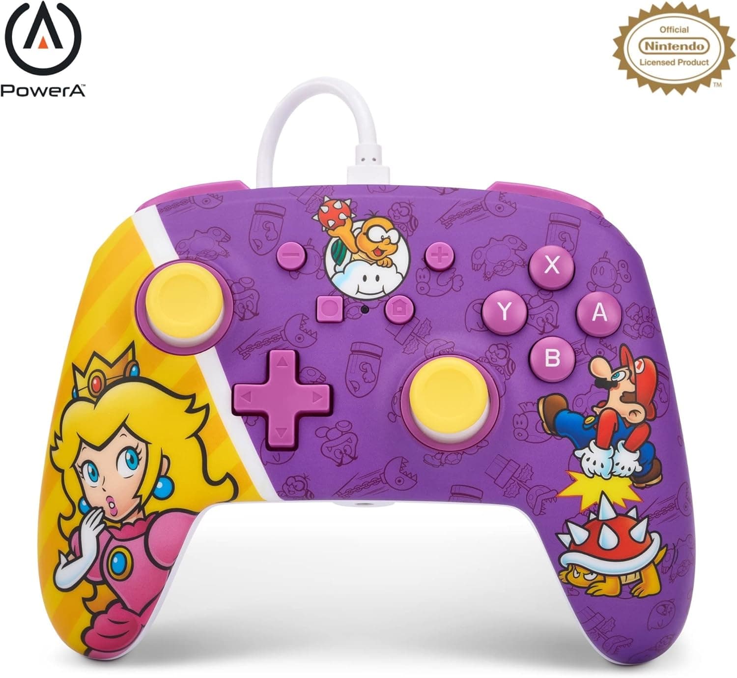 PowerA Enhanced Nintendo Switch Wired Controller - Princess Peach Battle