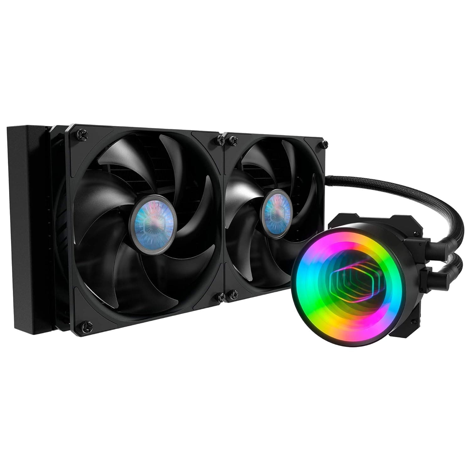 Cooler Master MasterLiquid ML280 ミラー クローズループ AIO CPU リキッドクーラー ARGB ミラーポンプデュアルチャンバーポンプ SickleFlow 140 PWMファン AMD Ryzen AM5