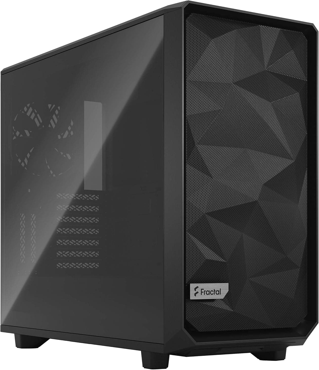 Fractal Design Meshify 2 ブラック ATX フレキシブルライトティント強化ガラスウィンドウミッドタワー コンピューターケース