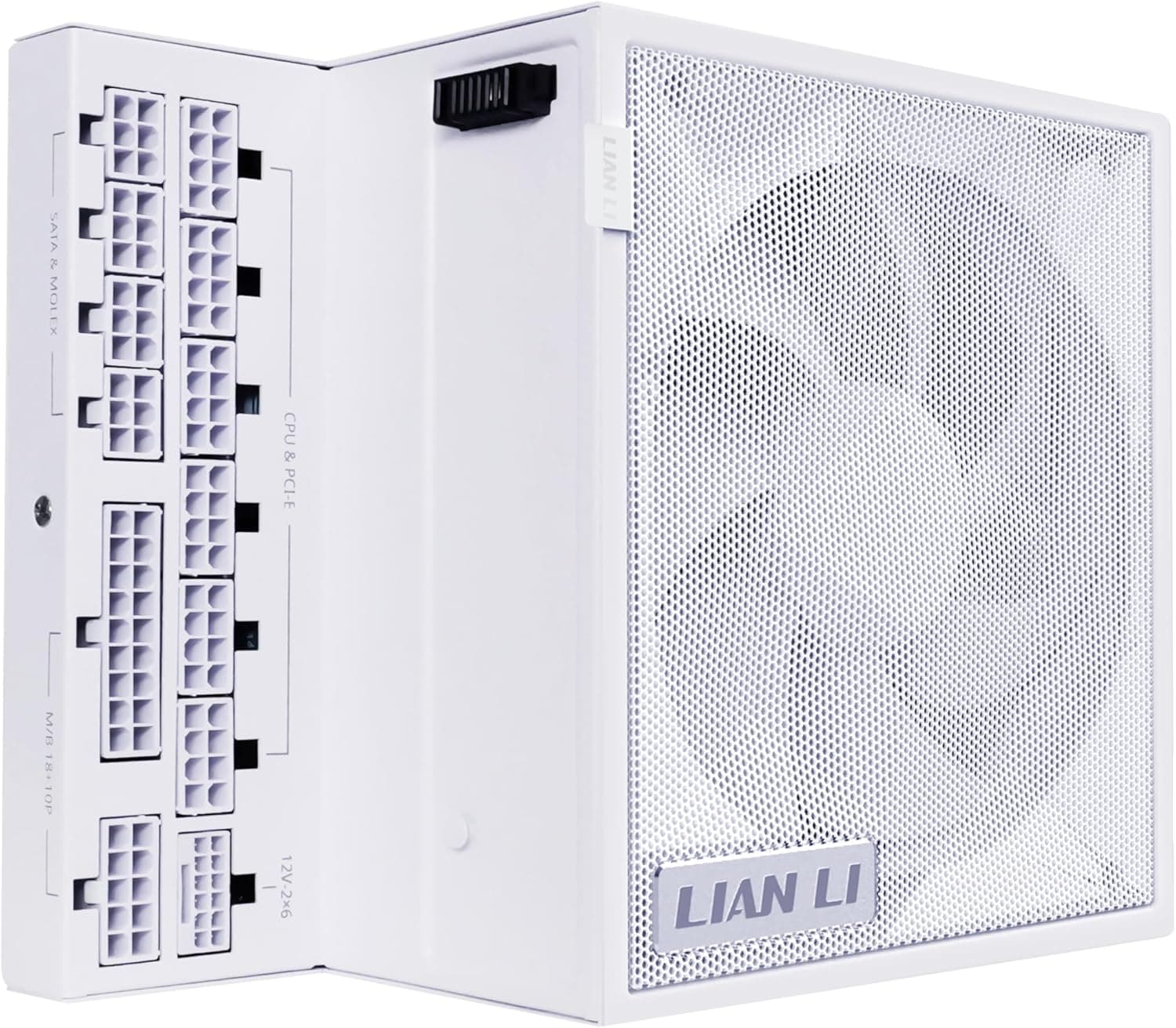 Lian Li Edgeシリーズ - 850W フルモジュラー電源 - ゴールド - ATX 3.1 - PCIE 5.1サポート - 12V-2x6コネクタ - デュアルチャンマーケース用L字型デザイン - USB
