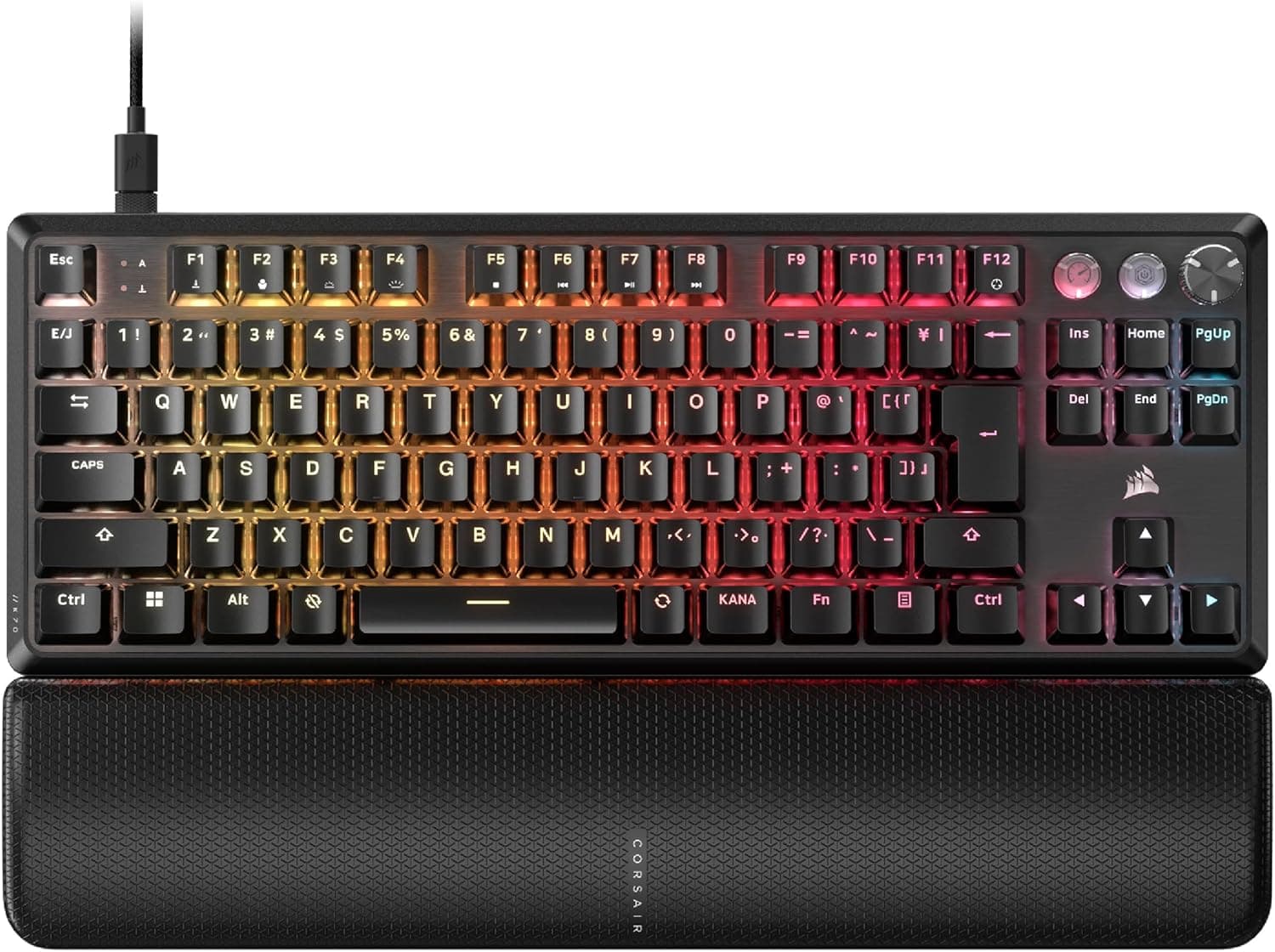 【限定】ラピッドトリガー搭載 CORSAIR K70 PRO TKL MGX Hyperdrive磁気式キースイッチブラックゲーミングキーボード脱着可能パームレスト付きラピトリとSOCD同時に使用可能 8000HZ polling rate 日本語配列ブラック CH-911911G-JP2【Call Of D