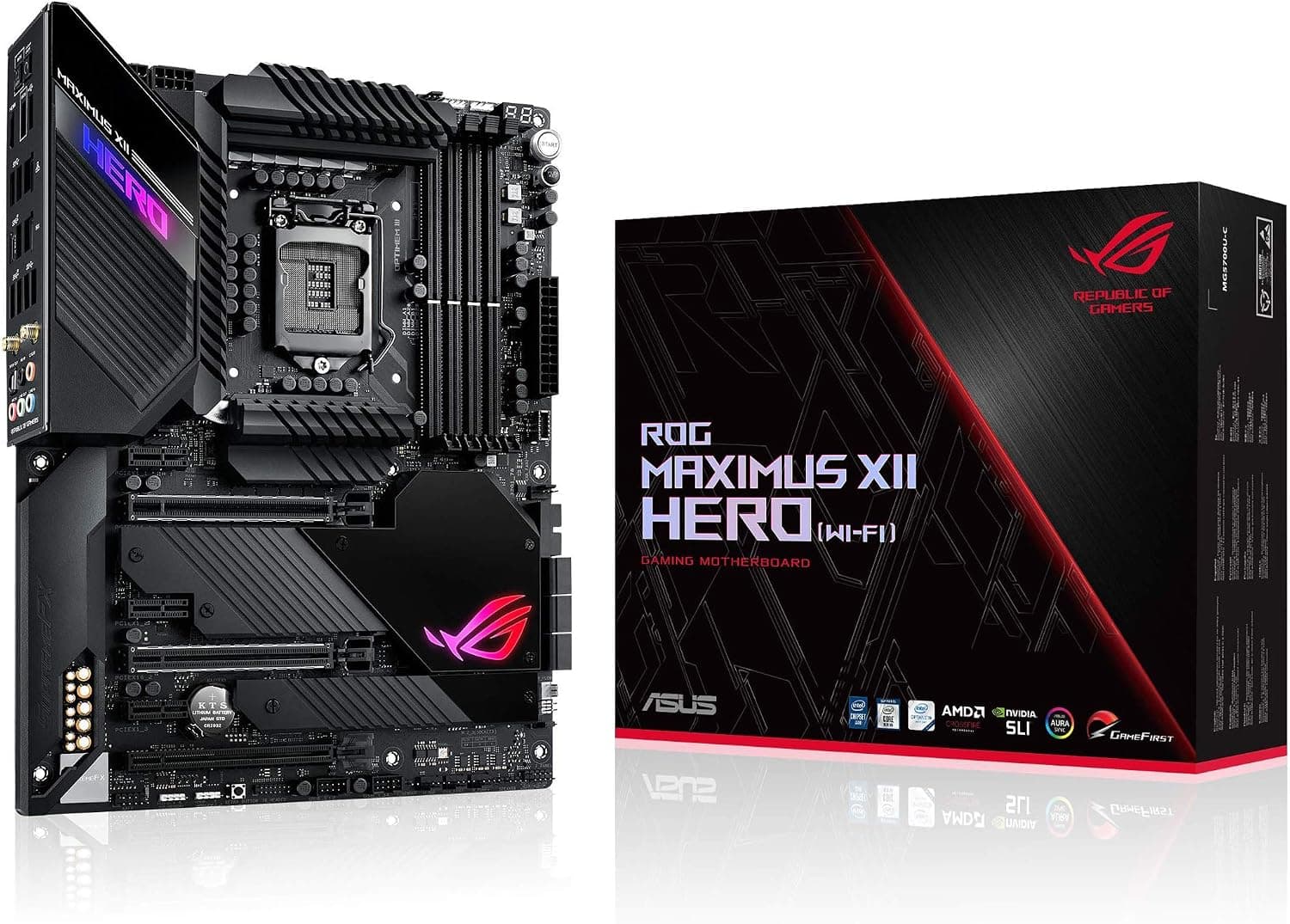 ASUS ROG MAXIMUS XII HERO(WI-FI)LGA 1200 Intel 10th Gen Intel Z490 WiFi 6 SATA 6Gb