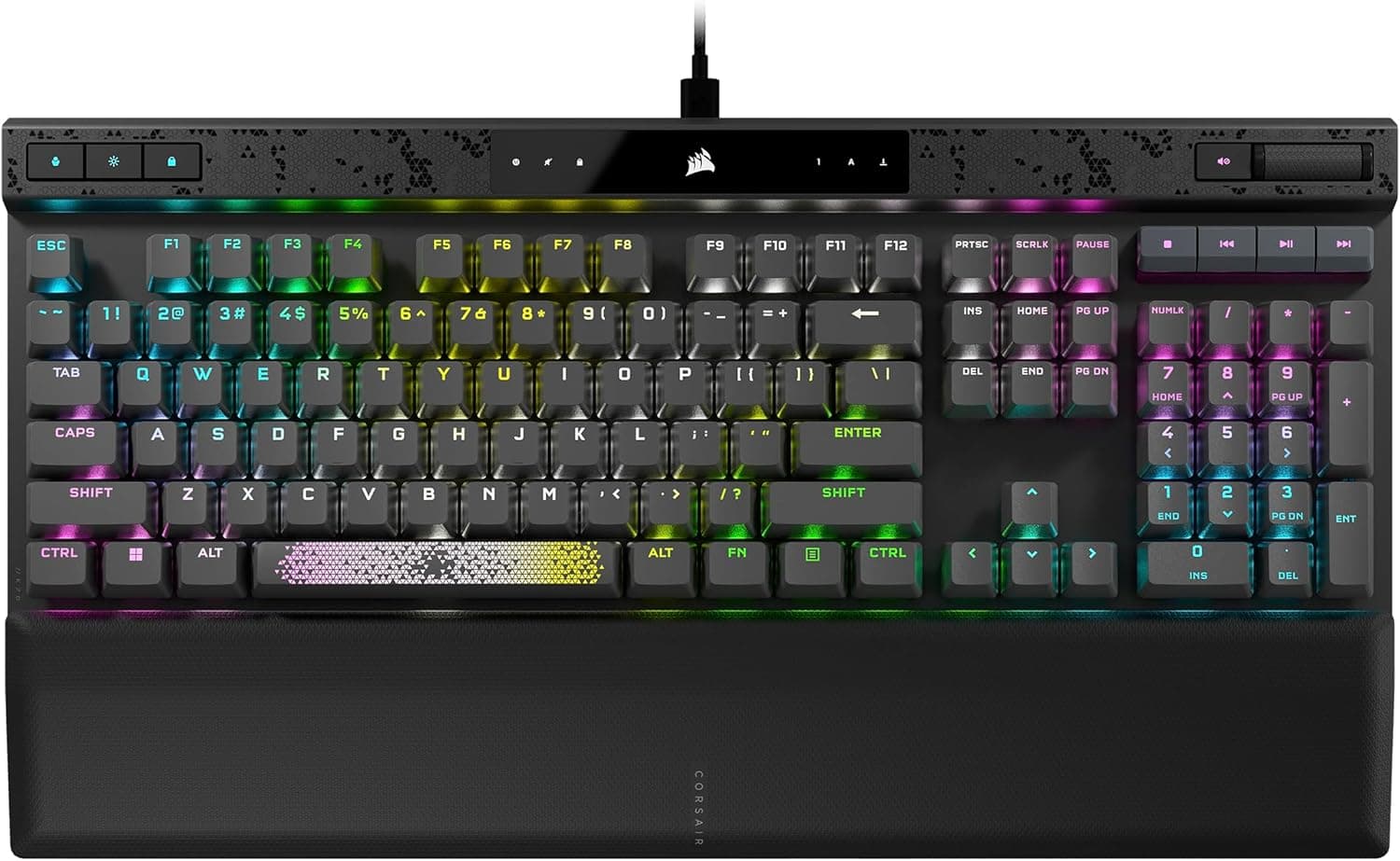 CORSAIR K70 MAX RGB 磁気メカニカルゲーミングキーボードラピッドトリガー機能ストローク調整可自社独自開発MGX スイッチ採用脱着式Type-Cケーブル