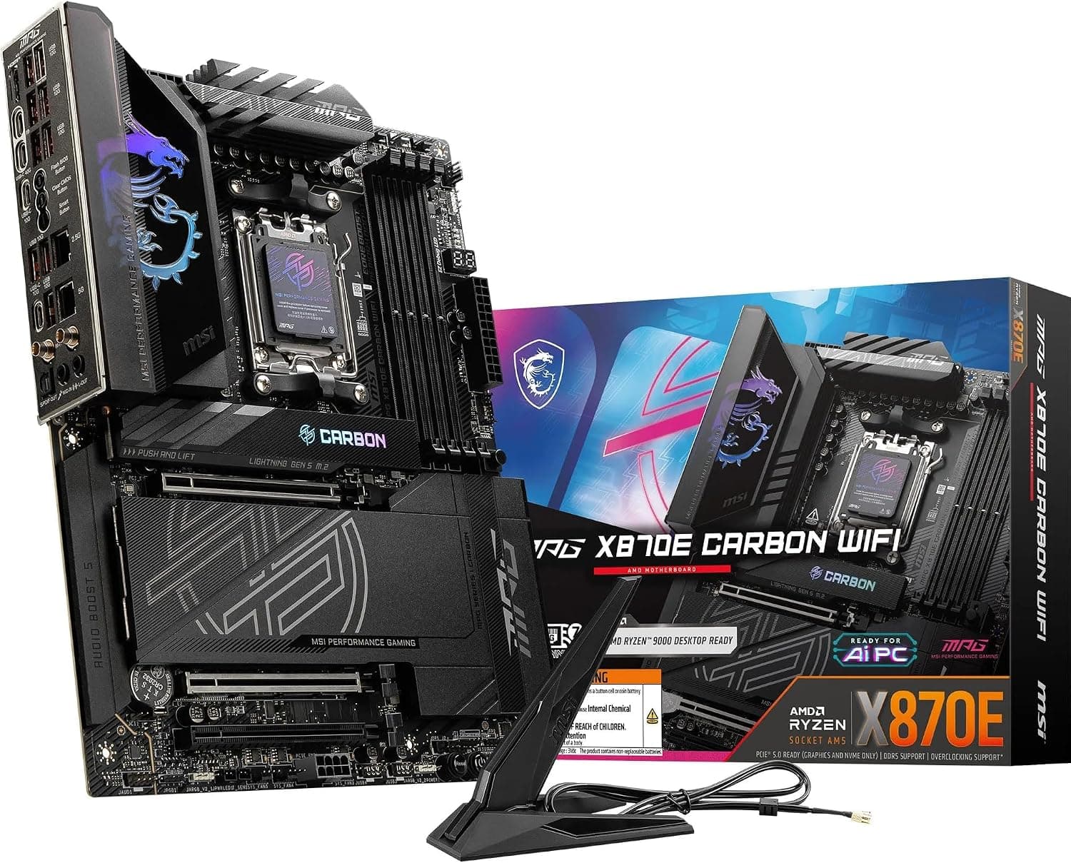 MSI MPG X870E カーボンWiFiマザーボード AMD X870E ソケット