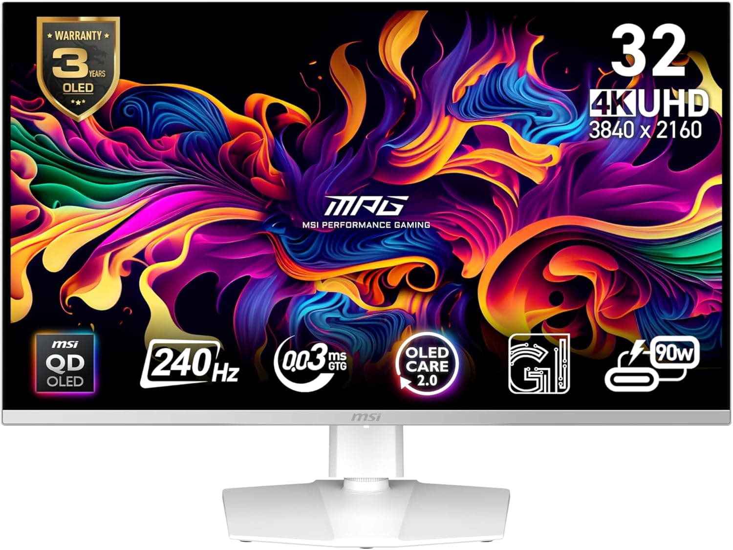 MSI MPG 321URXW QD-OLED 32インチ 3840 x 2160 (UHD) モニター