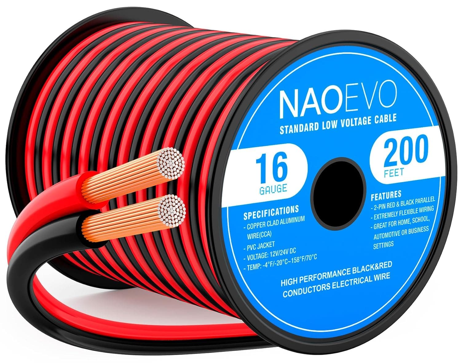 NAOEVO 16 Gauge Wire 200FT