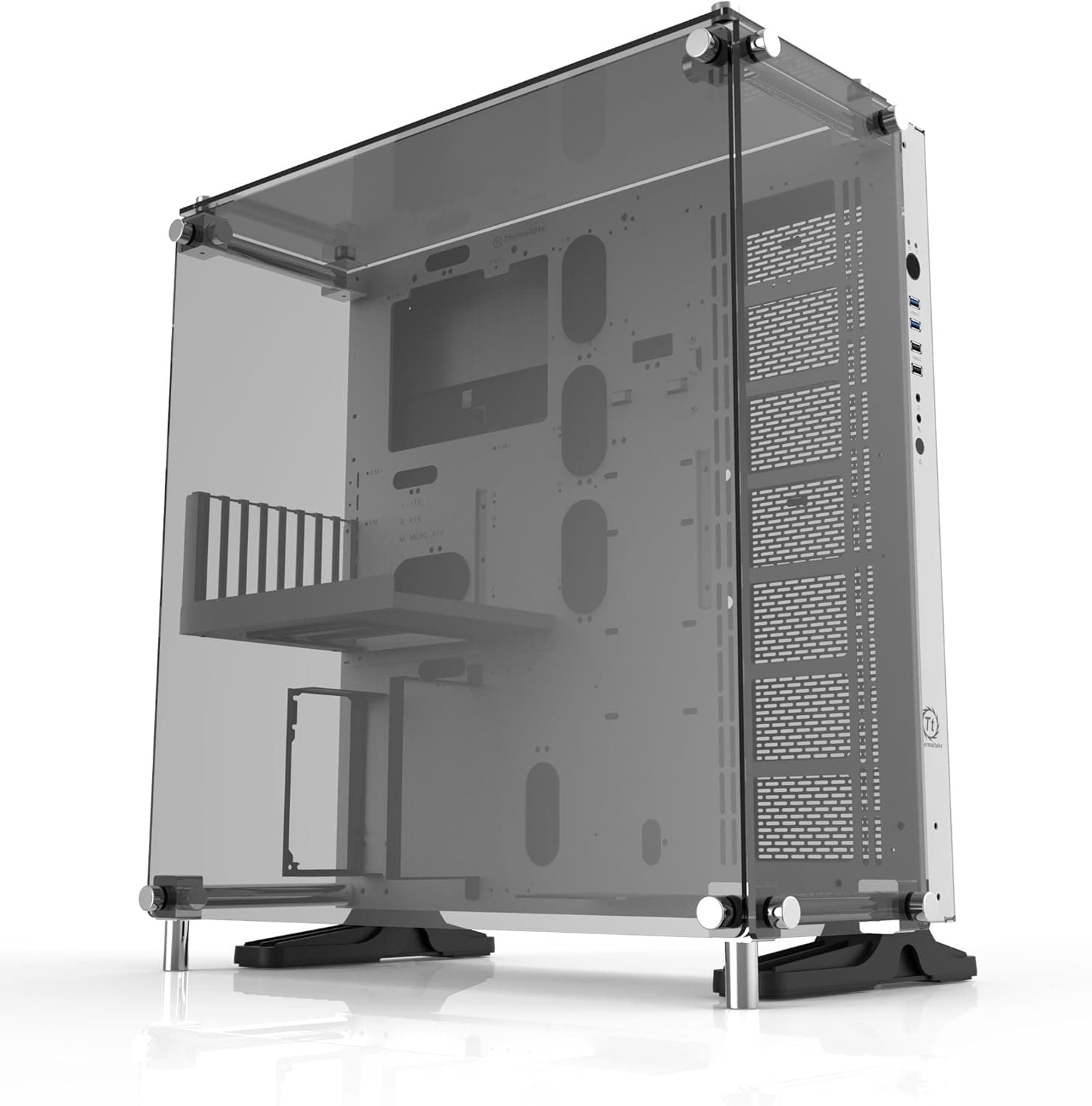 Thermaltake Core 強化ガラス ATX オープンフレームパノラミックビューイング Tt LCS認証ゲームコンピューター ケース CA CA-1E7-00M6WN-01