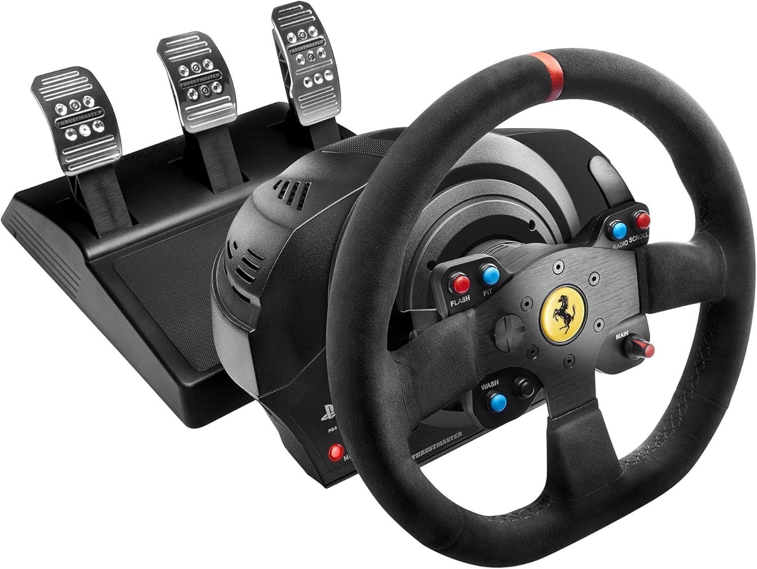 【Ferrari 公式ライセンス商品】Thrustmaster スラストマスター ハンコン T300 Ferrari Integral Racing Wheel Alcantara Edition PS5 PS4 PC ハンドルコントローラー レーシングゲームフォースフィードバックシステムアルカンターララッピング