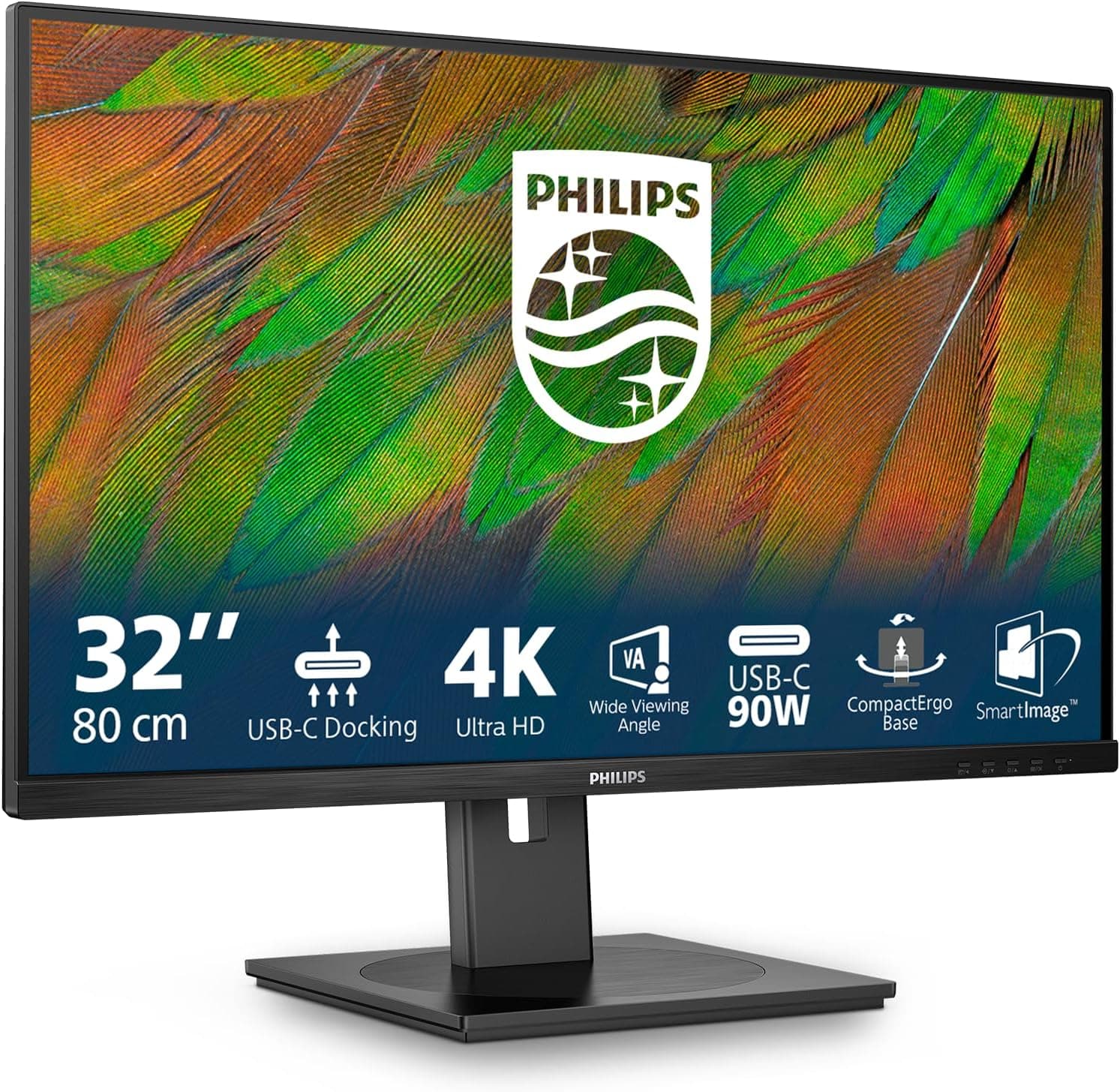 PHILIPS 32インチ 4K UHDモニター USB-Cドッキング付き