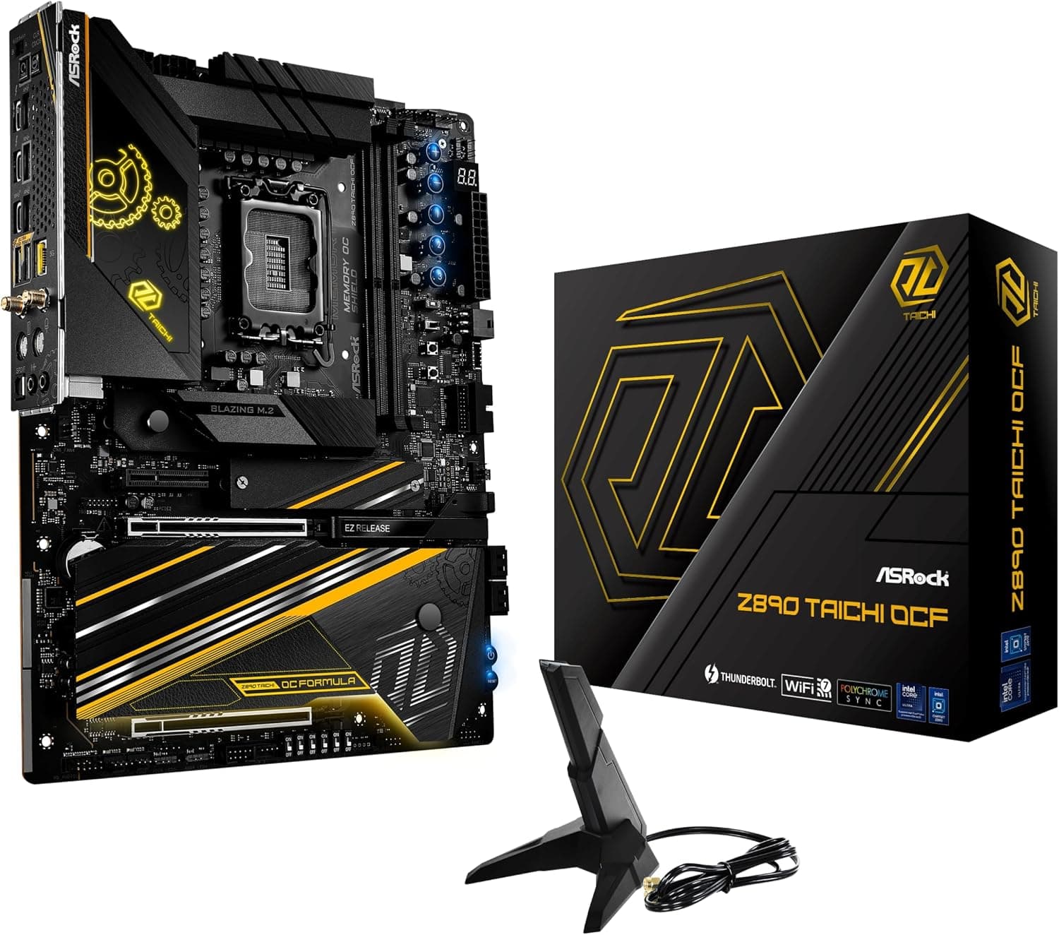 ASRock マザーボード Z890 Taichi OCF Intel CPU Core Ultra (LGA1851) 対応 Z890 チップセット DDR5 ATX マザーボード 【国内正規代理店品】
