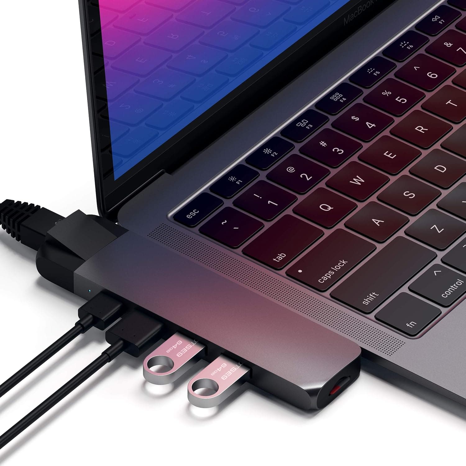 Satechi イーサネット USB-C Proハブ (スペースグレイ) 4K HDMI