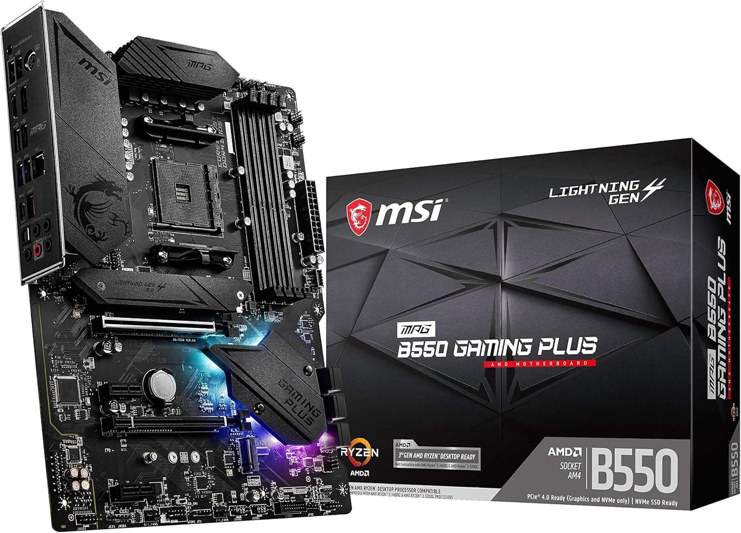 MSI MPG B550 Gaming Plus V1 ゲーミングマザーボード (AMD Ryzen 5000