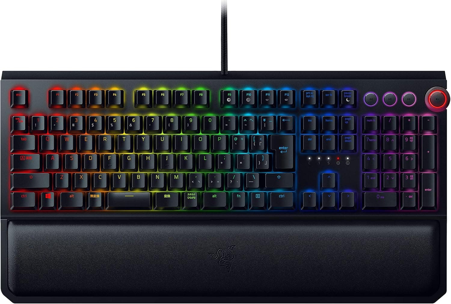 Razer BlackWidow Elite JP Green Switch メカニカルゲーミングキーボード日本語配列 【日本正規代理店保証品】 RZ03-02620800-R3J1 ブラック